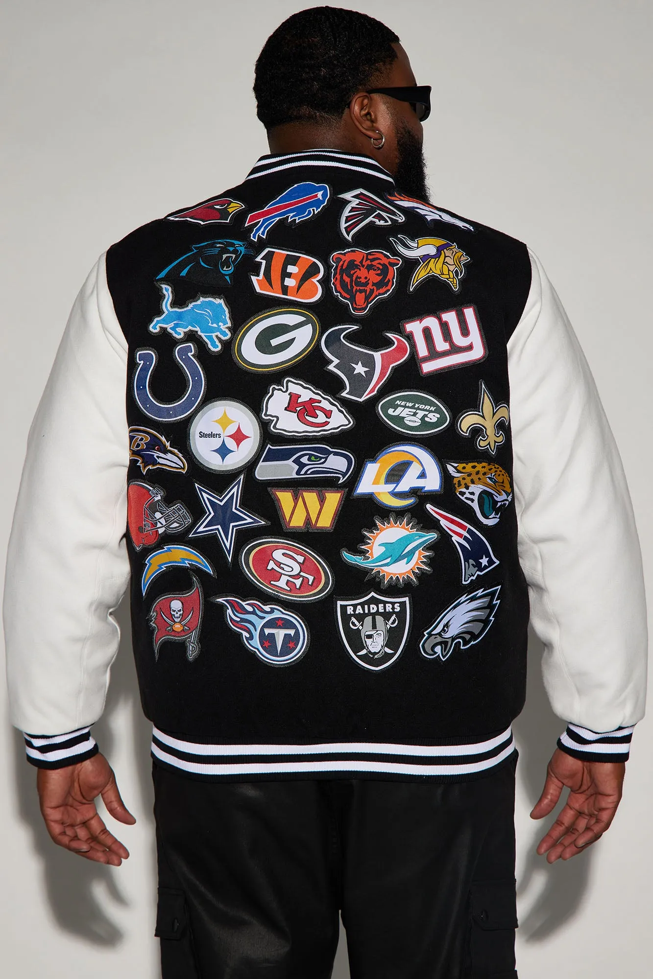 All-In Multi Team Varsity Jacket - Black
