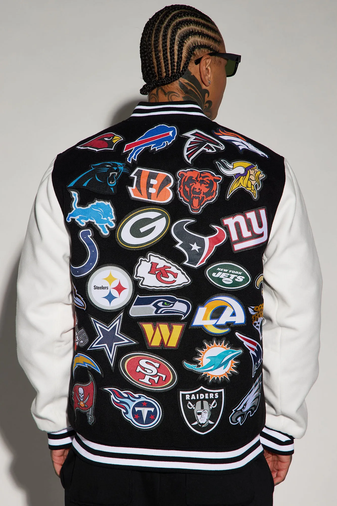 All-In Multi Team Varsity Jacket - Black