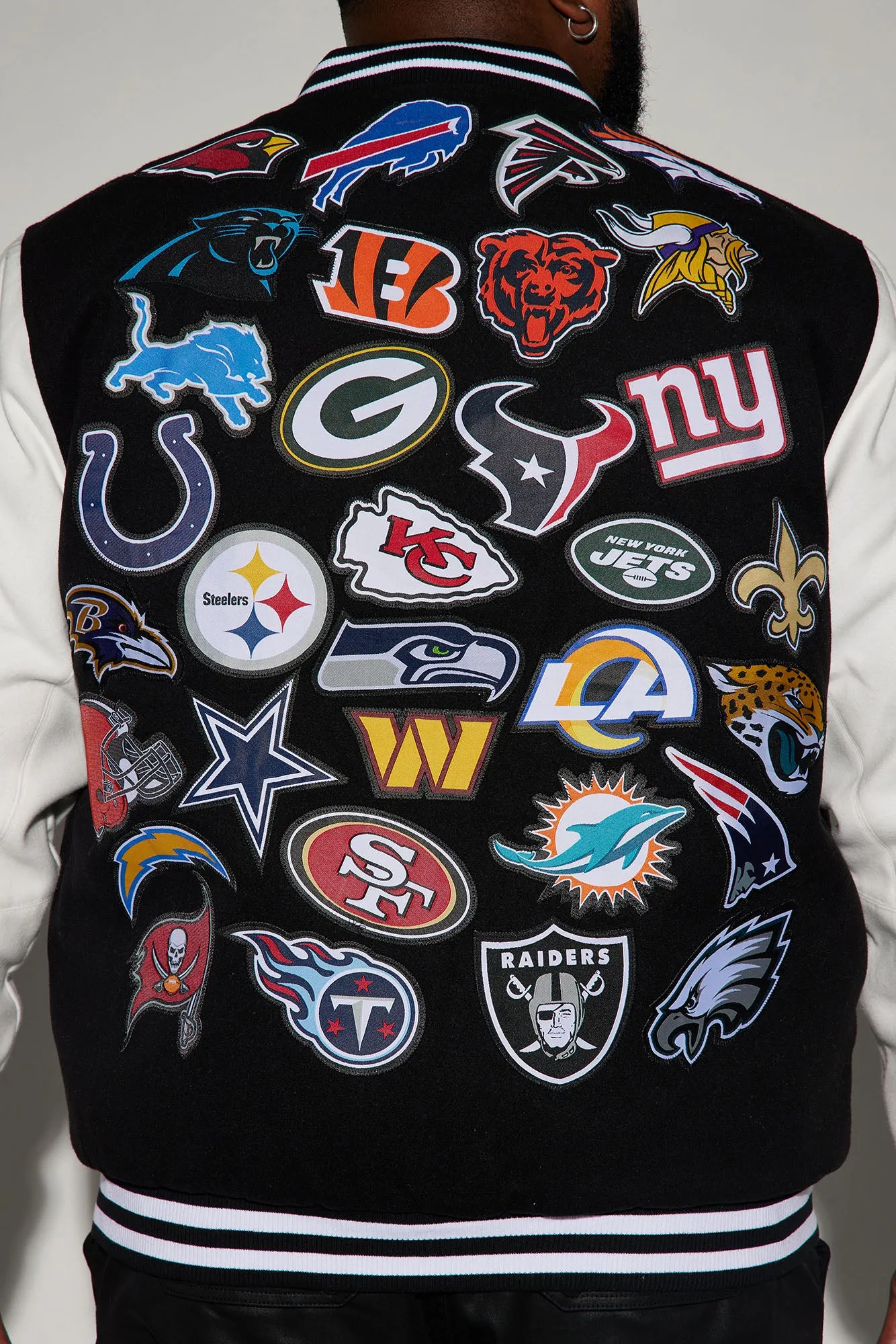All-In Multi Team Varsity Jacket - Black