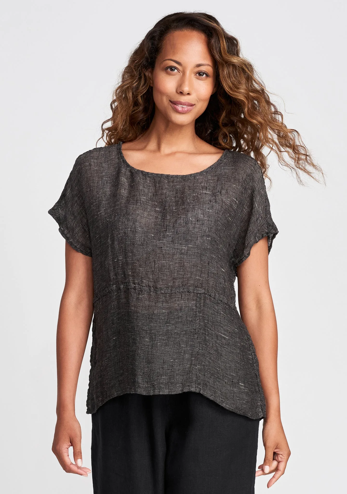 Aria Tee - Linen T Shirt - FINAL SALE