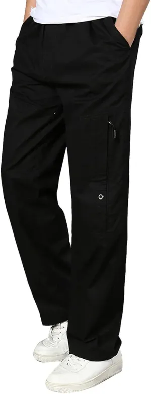 Cargo Trousers for Men Casual Long Trousers Light Jogger Pants Men's Club Sweatpants Stretch Elastic Running Athletic