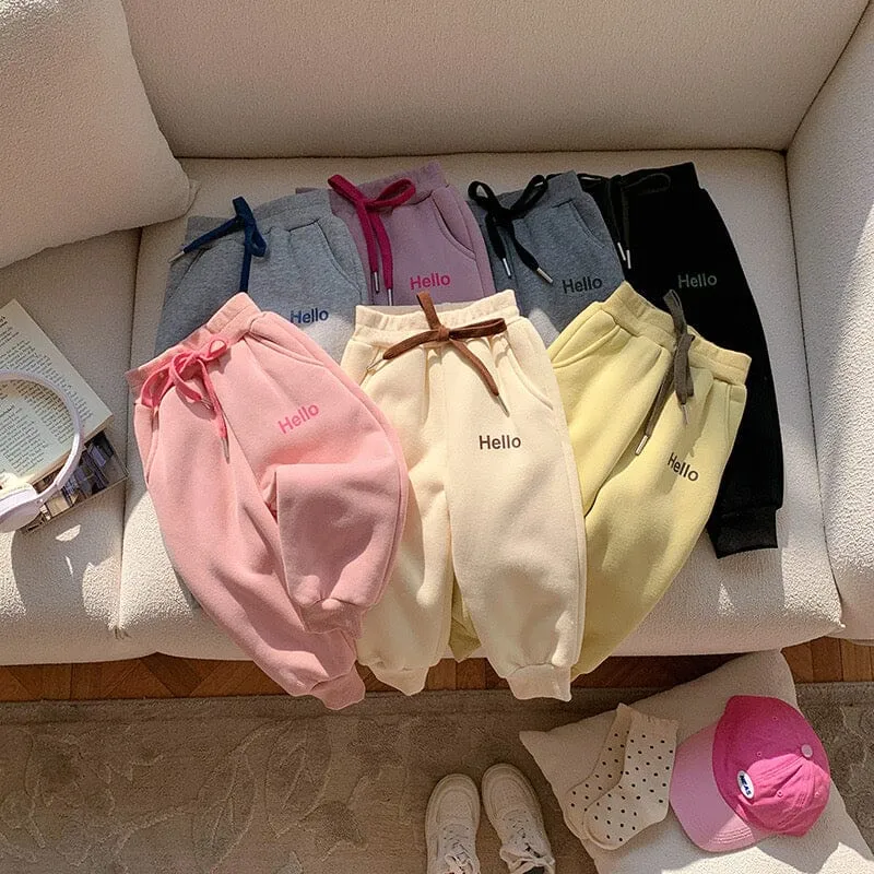 Hello Cozy Winter Plush Jogger Pants