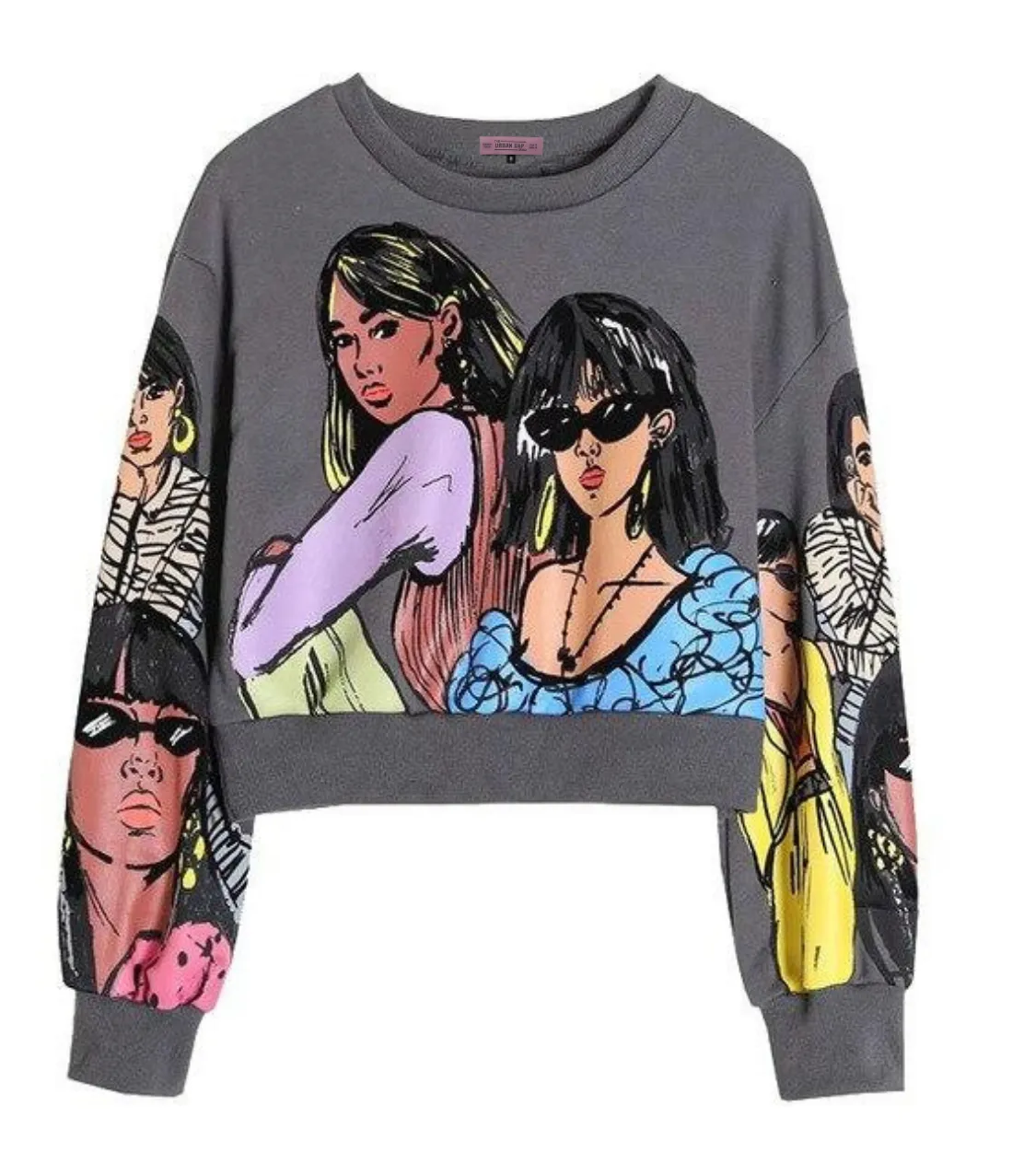 LOOSE CROPPED SWEATSHIRT