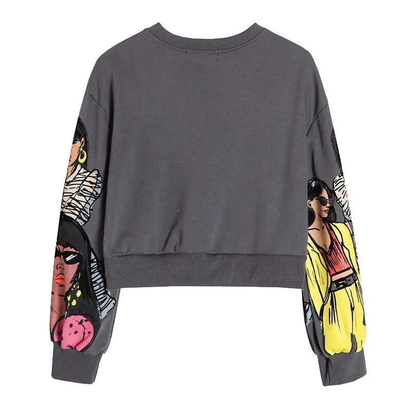 LOOSE CROPPED SWEATSHIRT