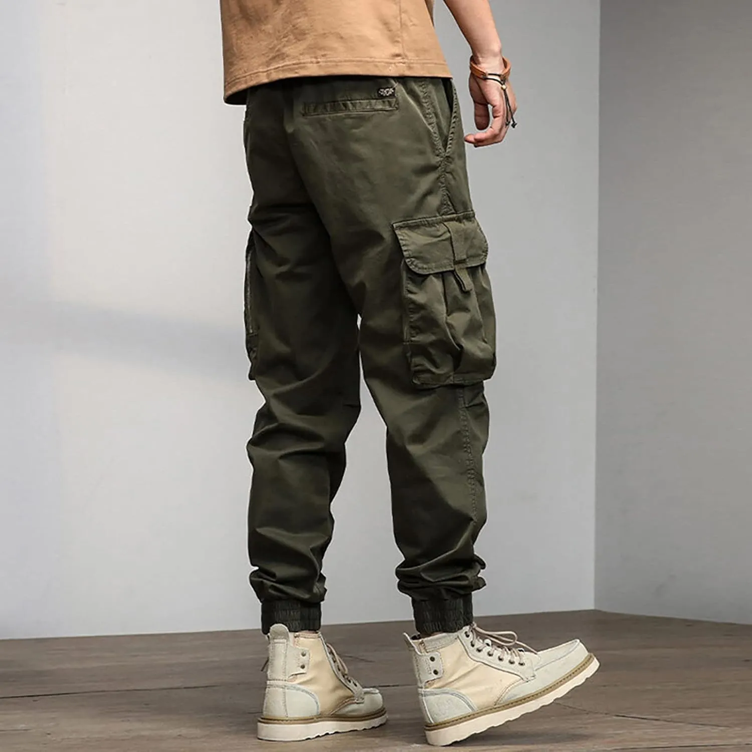 Mens Sweatpants with Pockets Big and Tall Cargo Jogging Pants Men's Cargo Jogger Pants Men's Comfortable Cargo Jogger