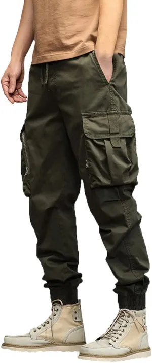 Mens Sweatpants with Pockets Big and Tall Cargo Jogging Pants Men's Cargo Jogger Pants Men's Comfortable Cargo Jogger