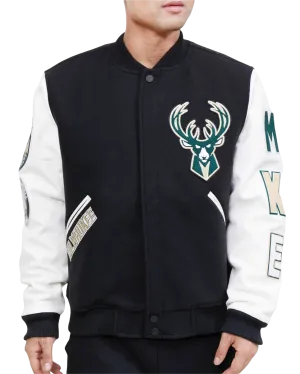 Milwaukee Bucks Black Varsity Jacket