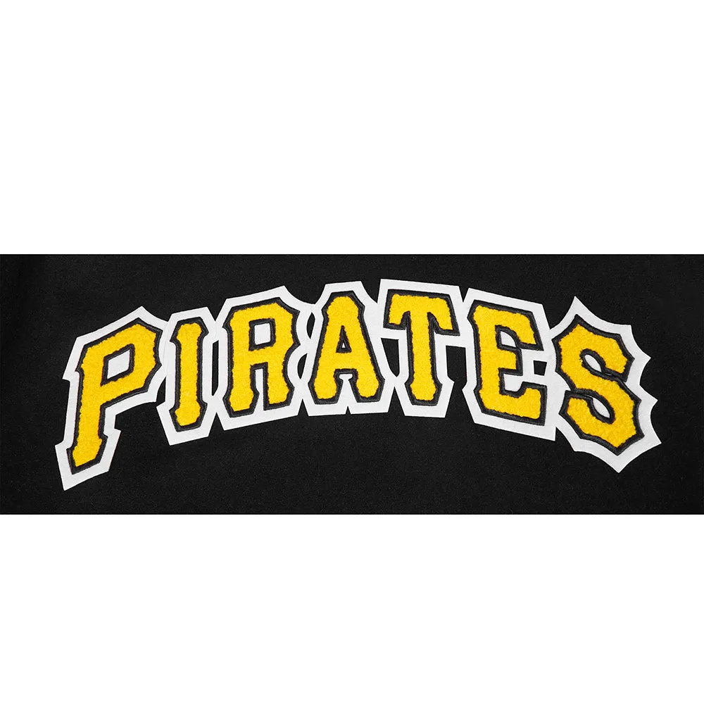 MLB PITTSBURGH PIRATES CLASSIC WOOL MEN'S VARSITY JACKET (BLACK/WHITE)