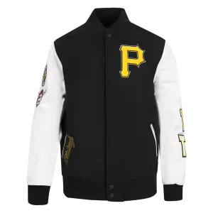 MLB PITTSBURGH PIRATES CLASSIC WOOL MEN'S VARSITY JACKET (BLACK/WHITE)