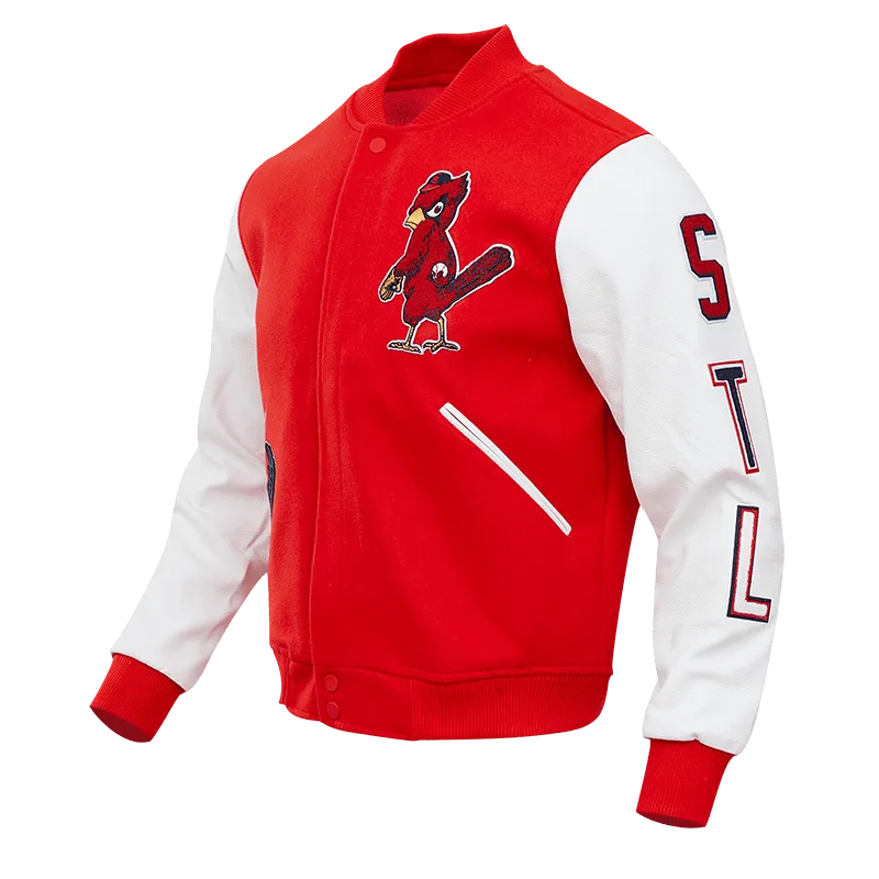 MLB ST. LOUIS CARDINALS CLASSIC WOOL MEN'S VARSITY JACKET (RED / WHITE)