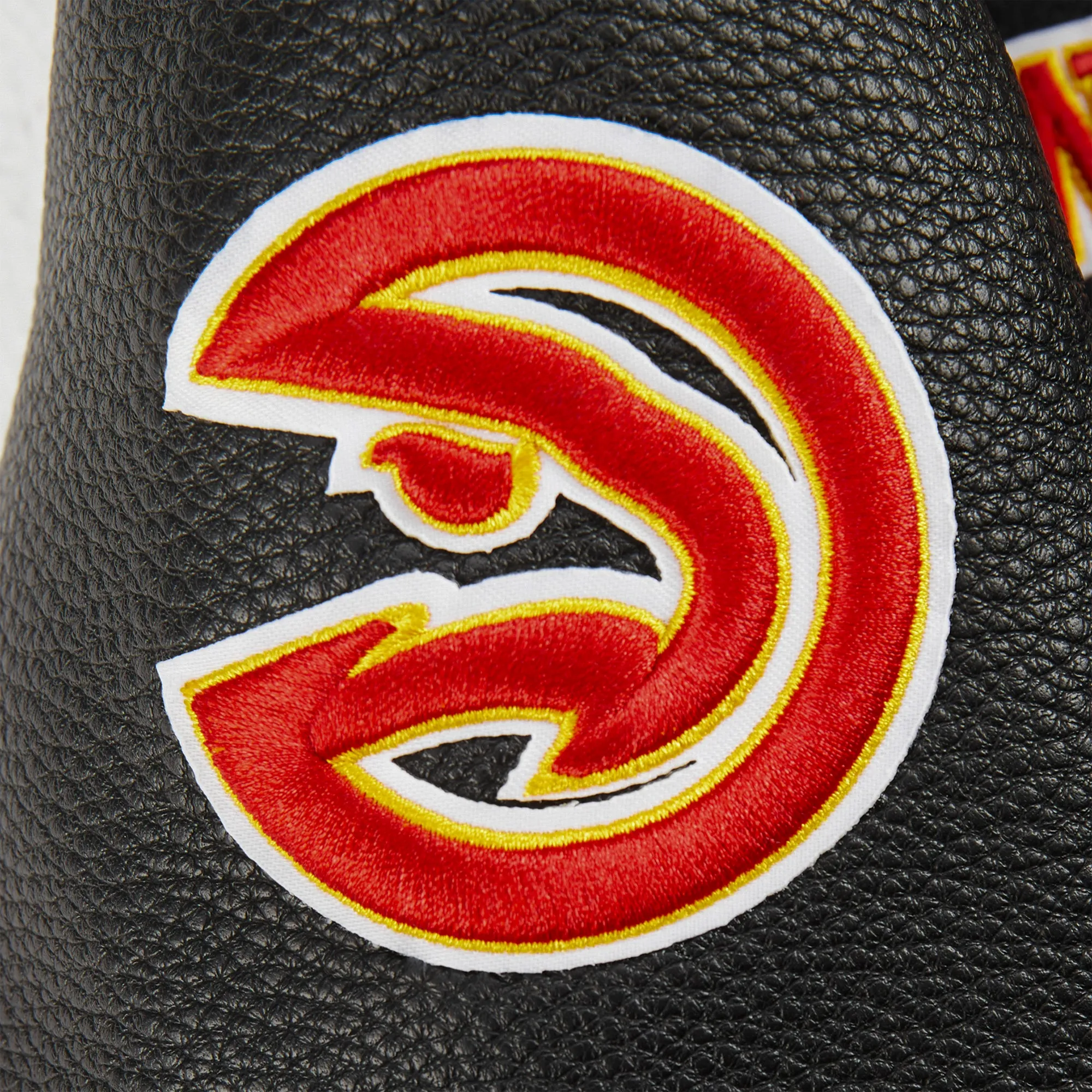 NBA ATLANTA HAWKS RETRO CLASSIC LITTLE BOYS RIB WOOL VARSITY JACKET (BLACK/RED/BLACK)