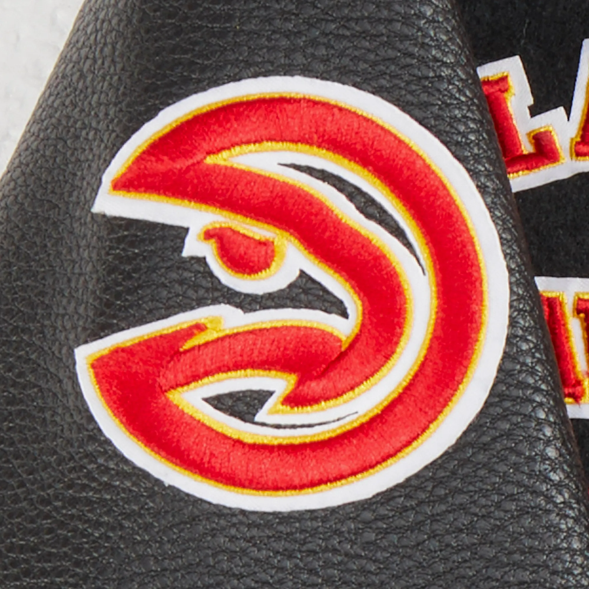 NBA ATLANTA HAWKS RETRO CLASSIC TODDLER BOYS RIB WOOL VARSITY JACKET (BLACK/RED/BLACK)