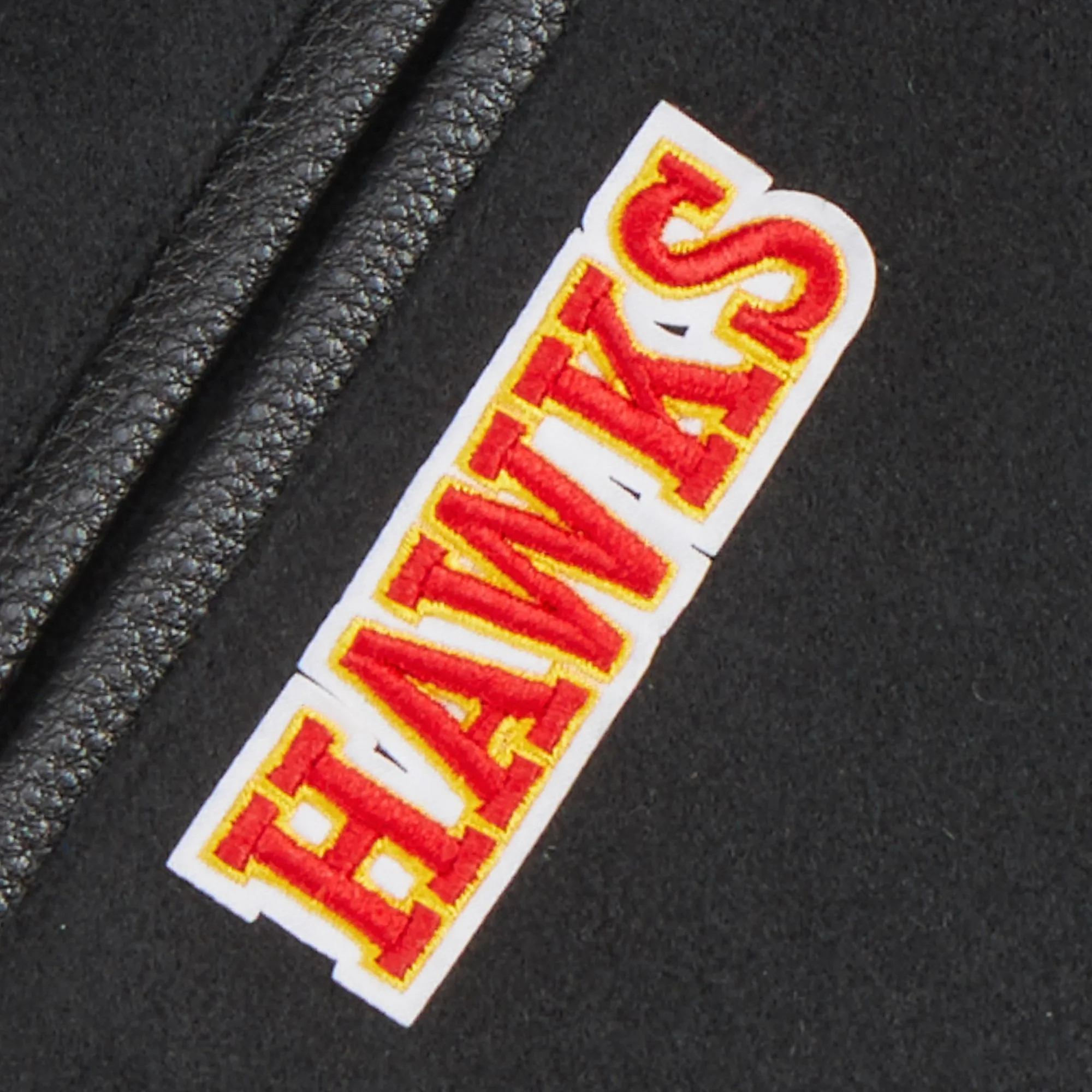 NBA ATLANTA HAWKS RETRO CLASSIC TODDLER BOYS RIB WOOL VARSITY JACKET (BLACK/RED/BLACK)