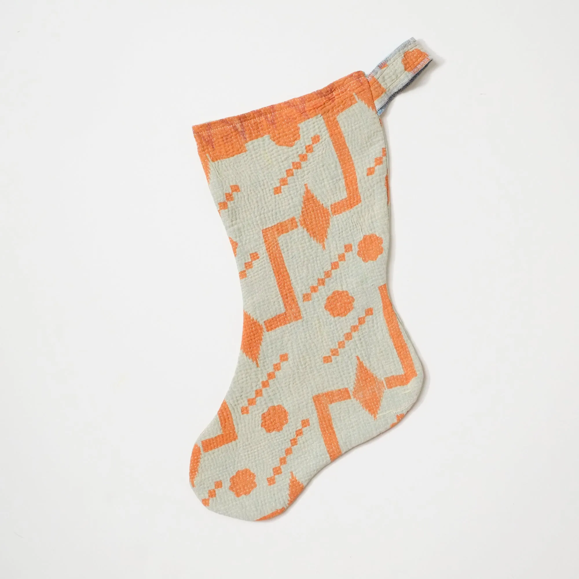 Orange Abstraction Holiday Stocking 007