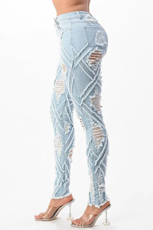 Plus Size Gotta Have Them Diamond Distressed Jeans