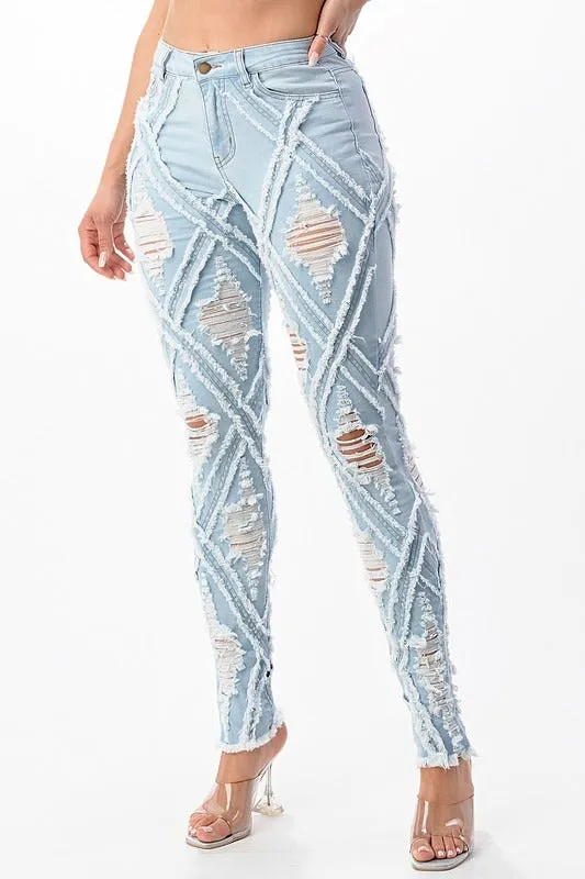 Plus Size Gotta Have Them Diamond Distressed Jeans