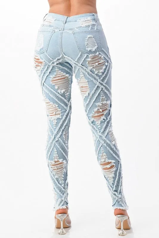 Plus Size Gotta Have Them Diamond Distressed Jeans