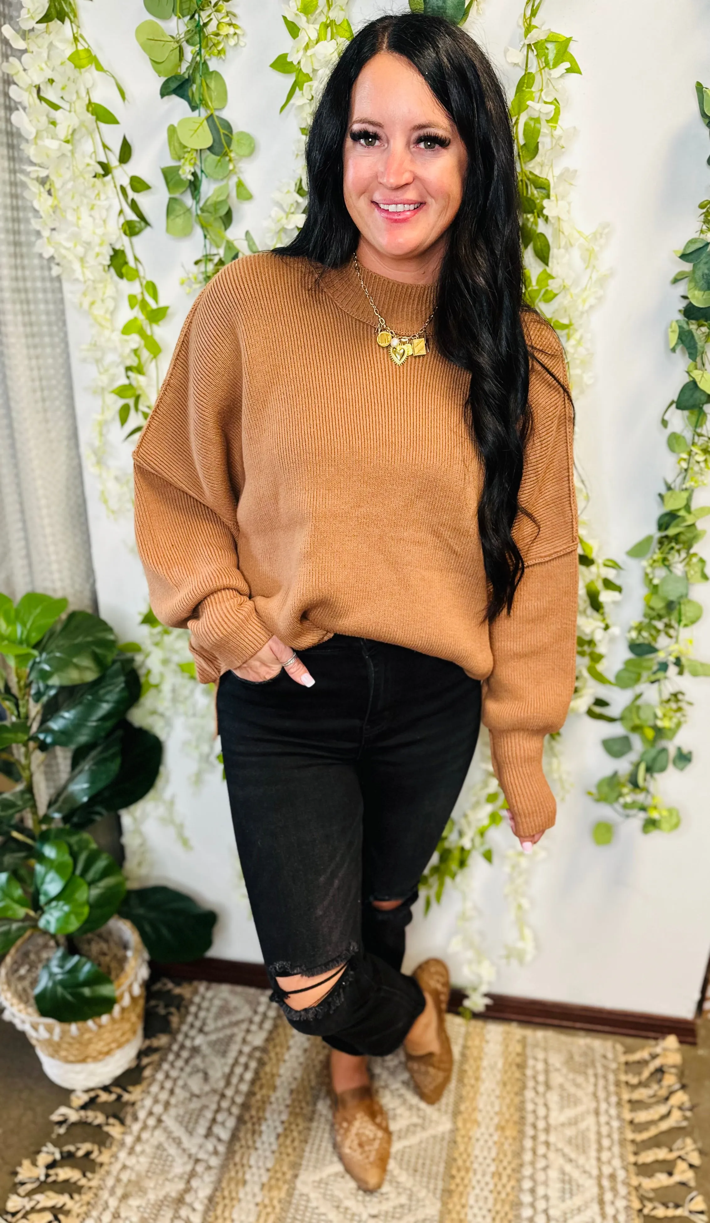 Rance Black Cropped Destressed Jean