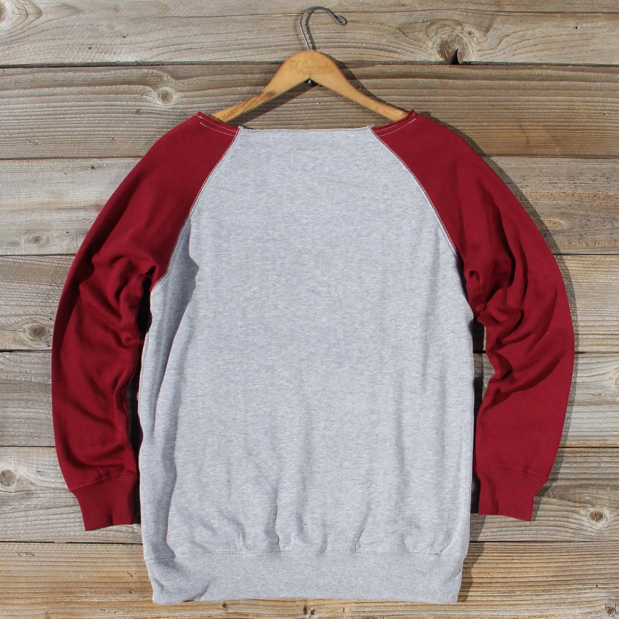 Varsity Sweatshirt in Burgundy
