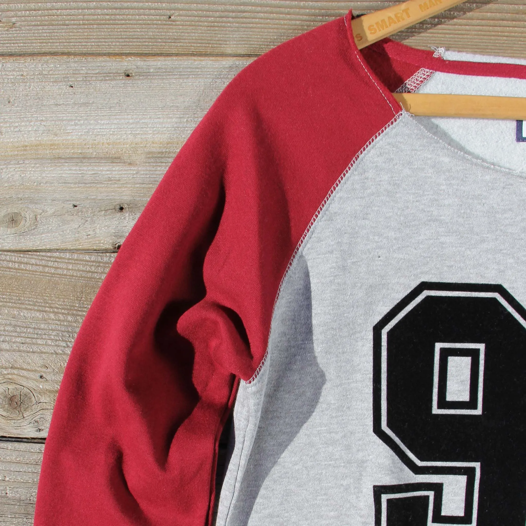 Varsity Sweatshirt in Burgundy