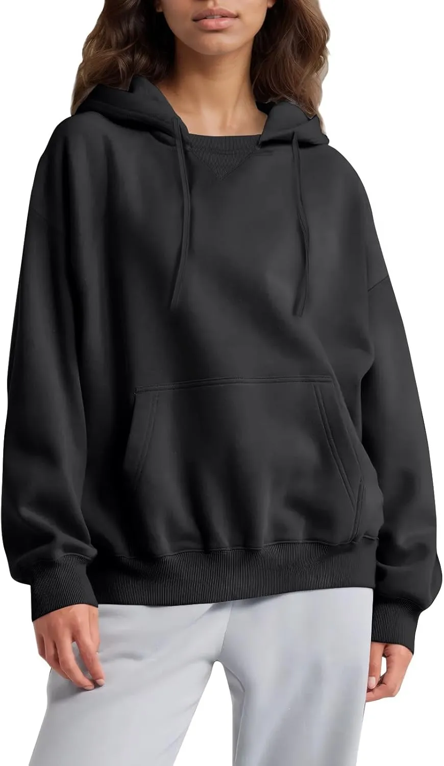 Womens Hoodies Pullover Oversized Comfy Soft Hooded Sweatshirts Winter Sweaters Plain Hoodie with Pockets