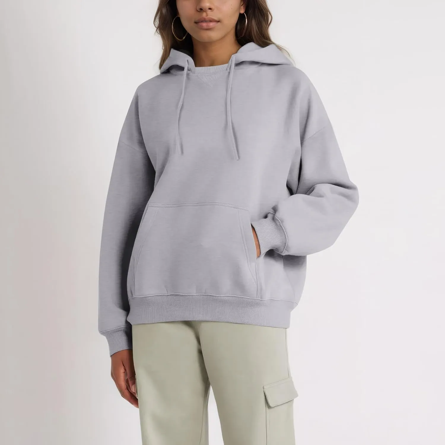 Womens Hoodies Pullover Oversized Comfy Soft Hooded Sweatshirts Winter Sweaters Plain Hoodie with Pockets