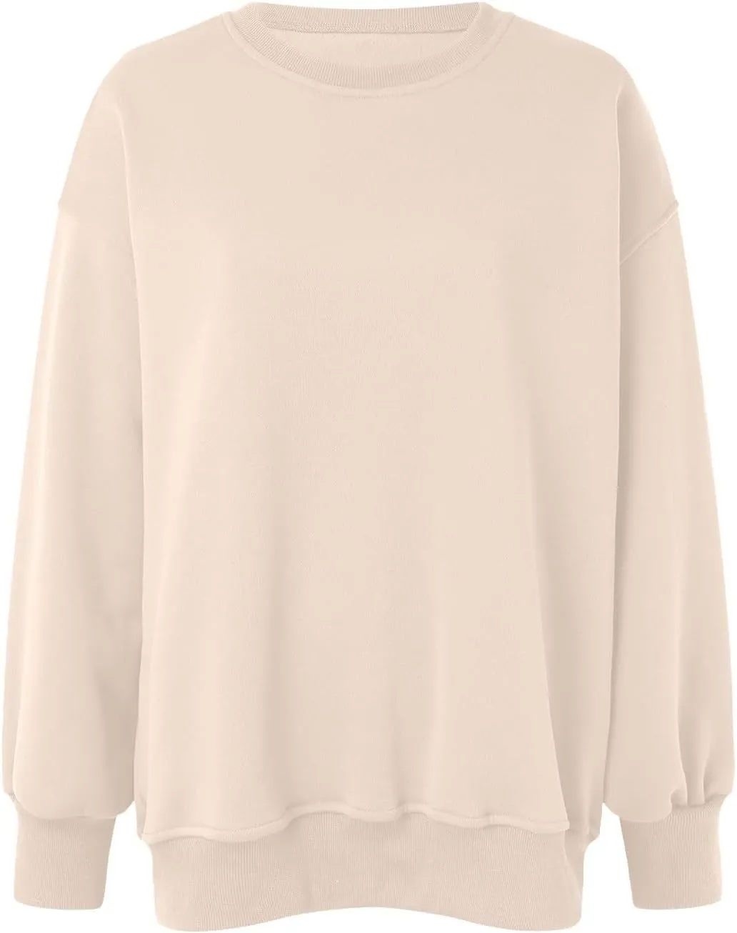 Women's Solid Color Sweatshirt Hoodie Round Neck Pullover Sweater Casual Comfort Fall Fashion Clothing