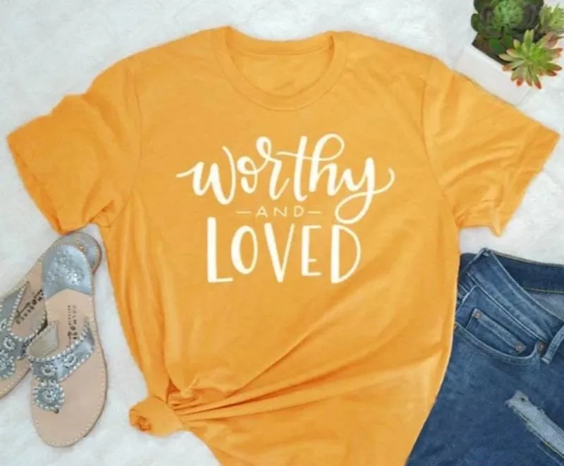Worthy and Loved Christian Statement Shirt